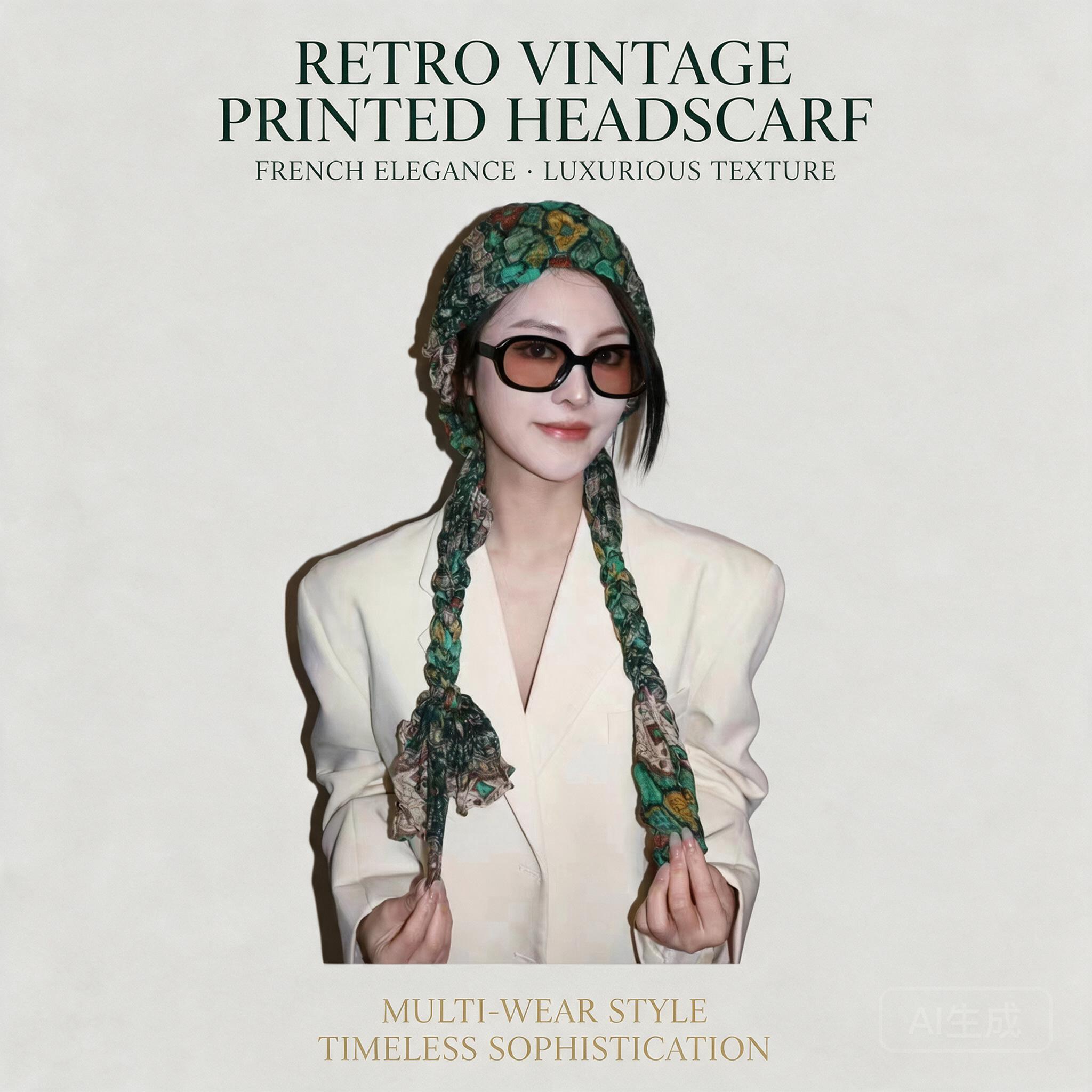 Ethnic Fashion Wear For Women - Vintage Ethnic Print Women Head Scarf