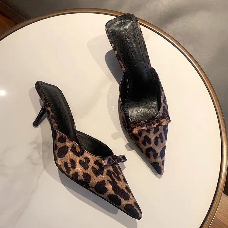women's leopard-print pointed  - Ethnic Fashion In ulasan dan harga