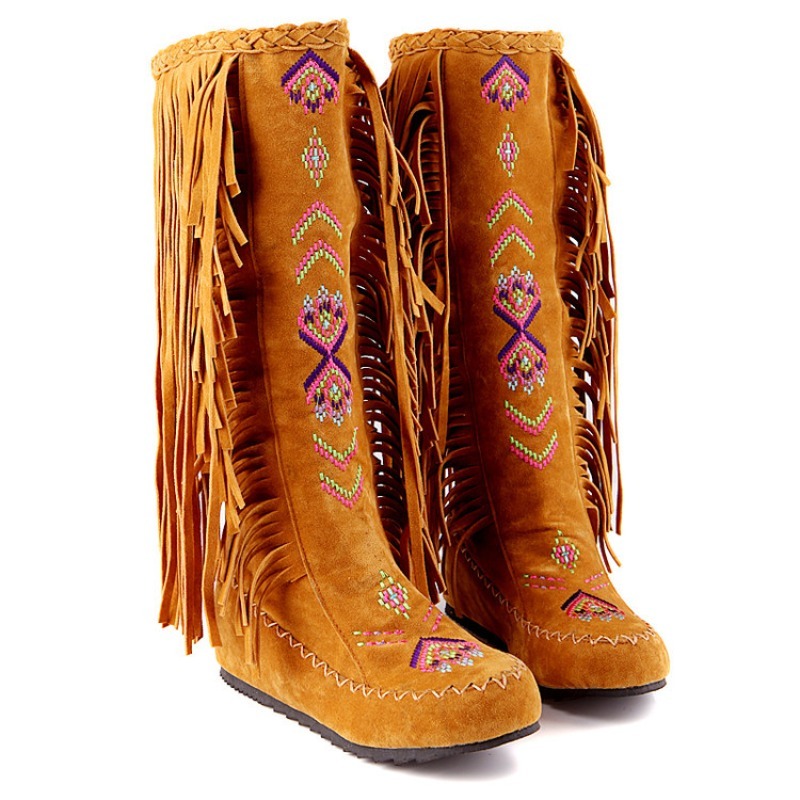 Tassel Boots Handmade Embroide - Ethnic Fashion In ulasan dan harga