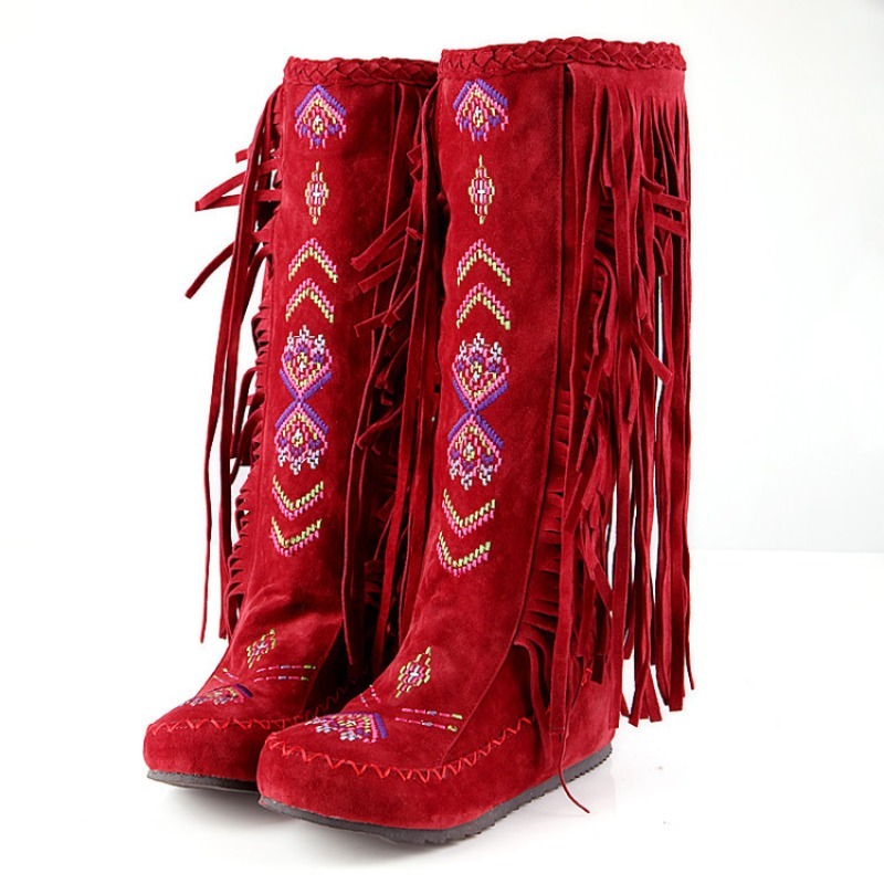 Tassel Boots Handmade Embroide - Ethnic Fashion In ulasan dan harga
