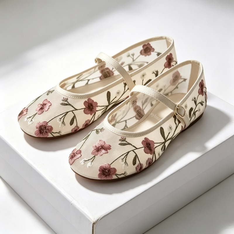 Mesh Embroidered Leisure Balle - Ethnic Fashion Brand ulasan dan harga