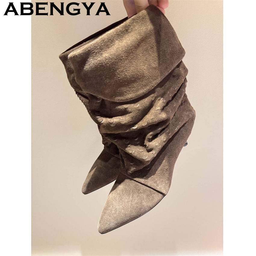 Women's Mid Calf Short Boots 2 - Ethnic Fashion In ulasan dan harga