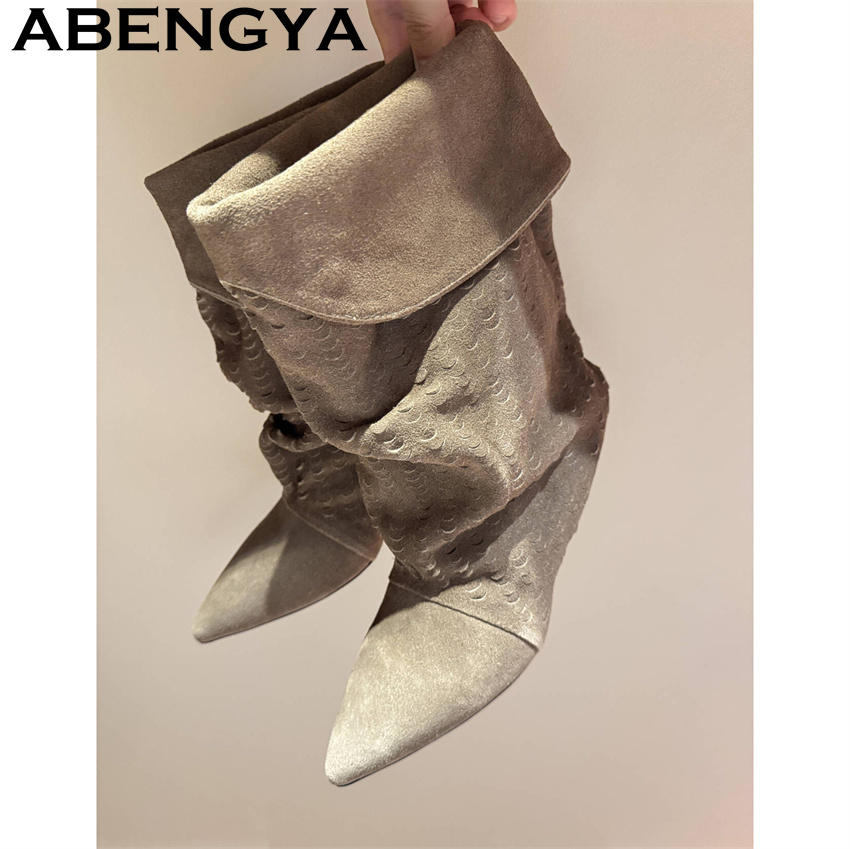 Women's Mid Calf Short Boots 2 - Ethnic Fashion In ulasan dan harga