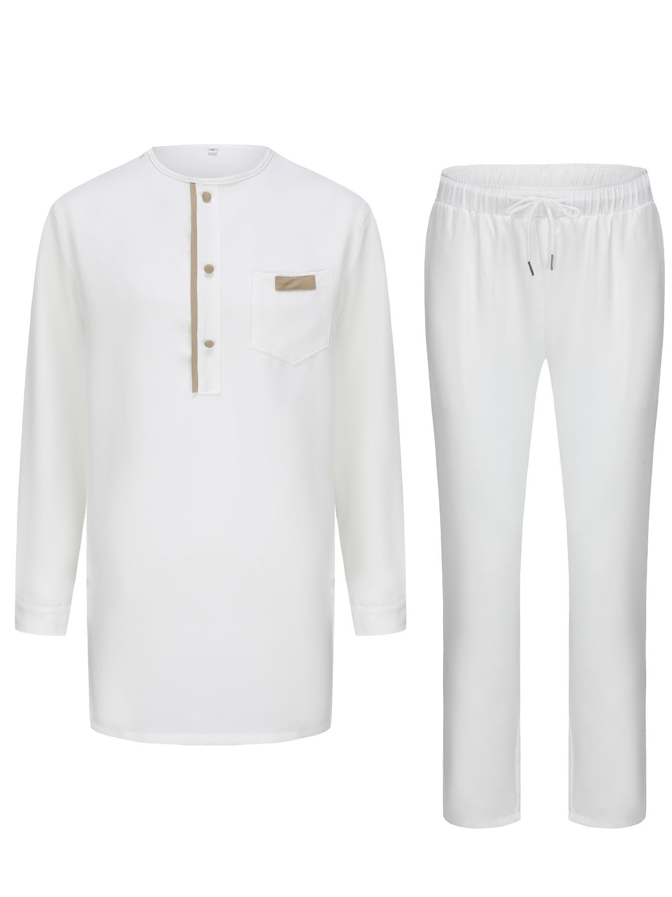 Men's round Neck Embroidered W - Ethnic Style ulasan dan harga