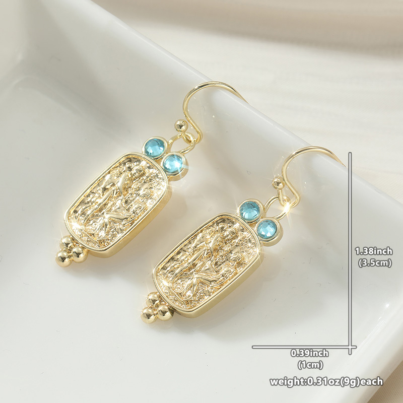Vintage Inlaid Sea Blue CZ Dan - Ethnic Fashion Wear For Women ulasan dan harga