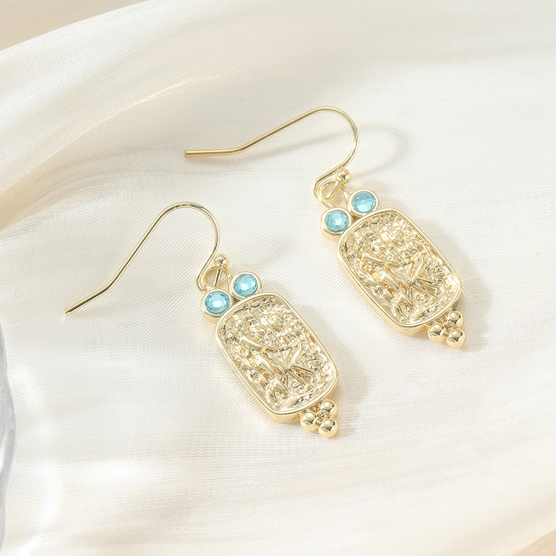 Vintage Inlaid Sea Blue CZ Dan - Ethnic Fashion Wear For Women ulasan dan harga