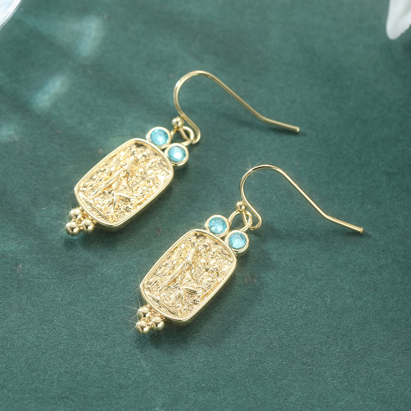 Vintage Inlaid Sea Blue CZ Dan - Ethnic Fashion Wear For Women ulasan dan harga