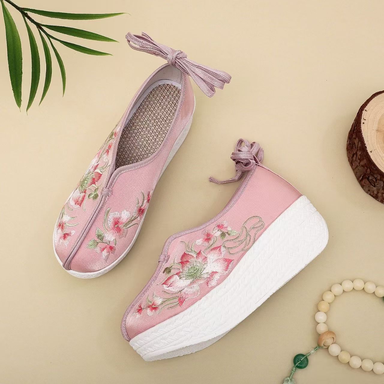 Woman Ethnic Style Wedges Embr - Ethnic Style ulasan dan harga