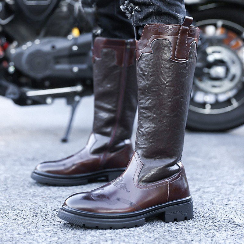 Men's Mid-calf Boots High Qual - Ethnic Fashion In ulasan dan harga
