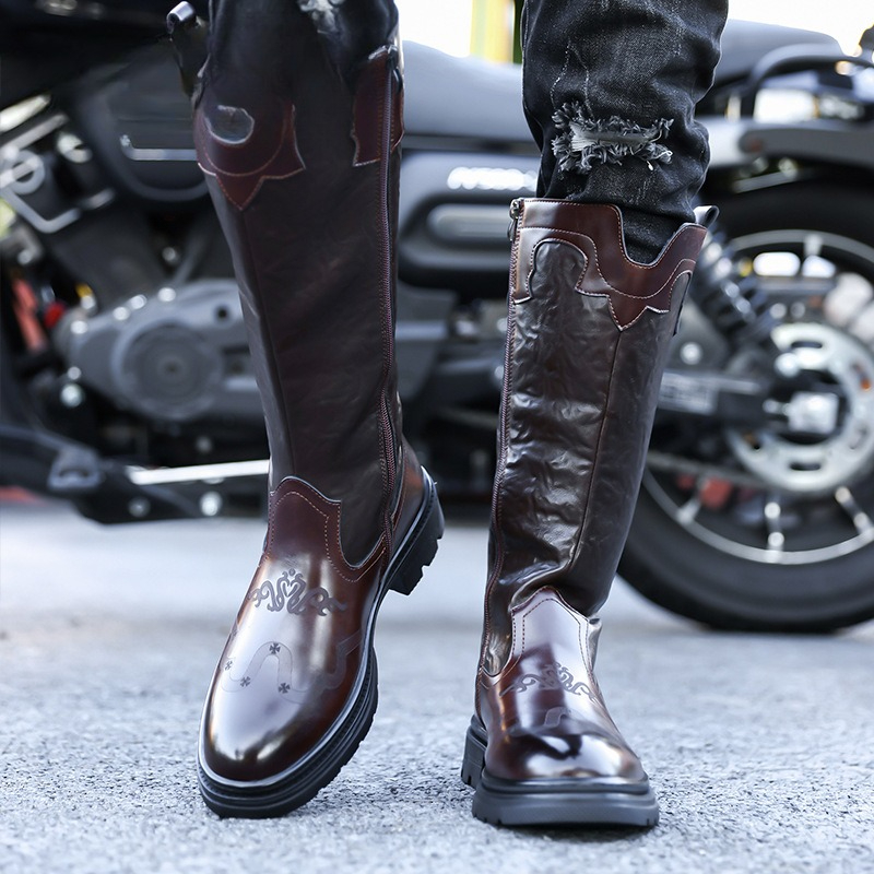 Men's Mid-calf Boots High Qual - Ethnic Fashion In ulasan dan harga