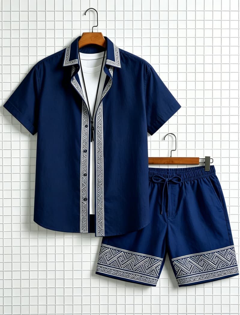 Men's ethnic border printed sh - Ethnic Style ulasan dan harga