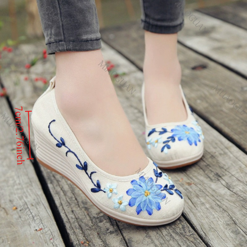 Embroidered Women Comfort Wedg - Ethnic Fashion In ulasan dan harga