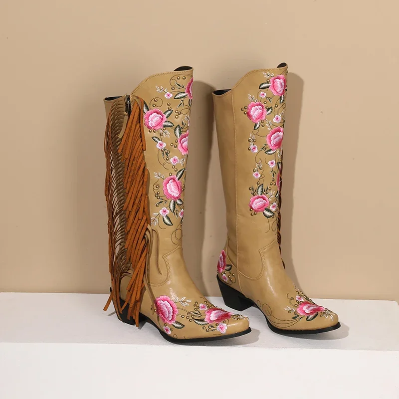 Fashion Embroidery Flower West - Ethnic And Fashion ulasan dan harga