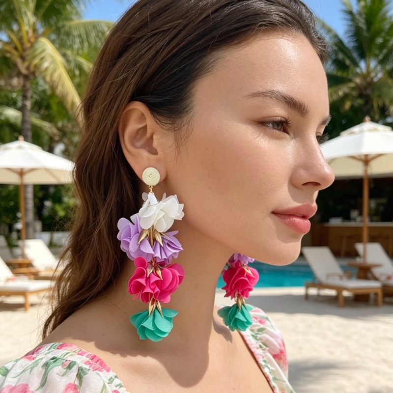 Ethnic Colorful Flower Tassel  - Ethnic Fashion Trends 2026 ulasan dan harga